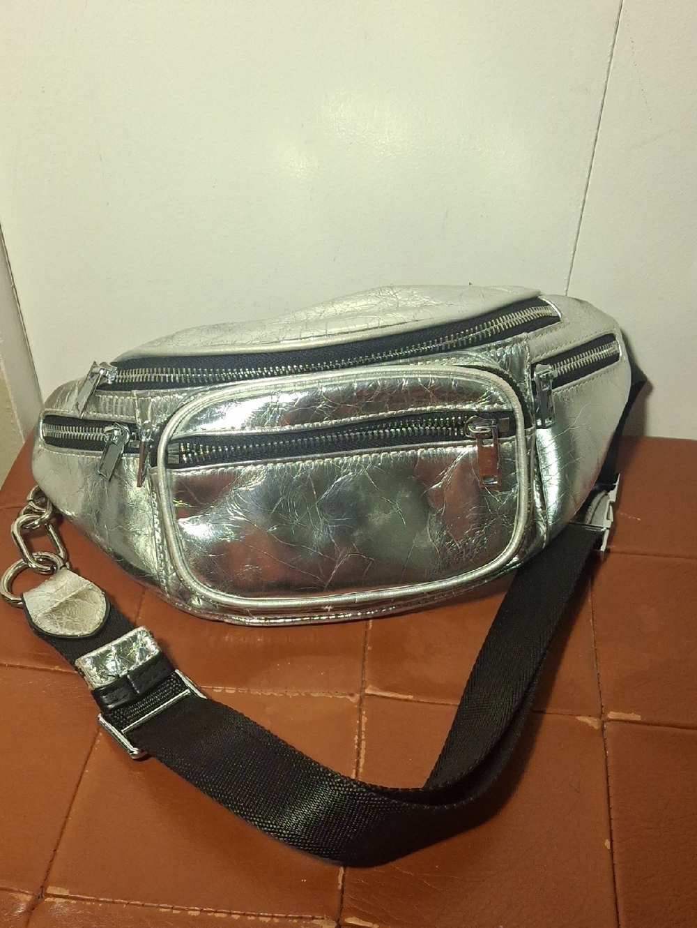 Silver Metallic Fanny Pack